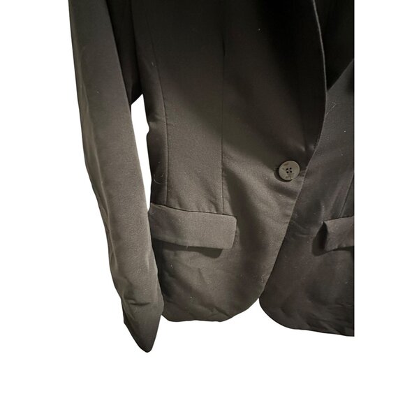 π 2/$30 π Black Medium Womens Blazer Jacket Polyester/Rayon/Spandex Blend - Picture 2 of 5